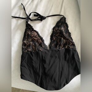 Garage Black Lace tank top corset